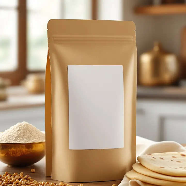The Khapli-Sharbati Blend — a Graine pouch with its grains