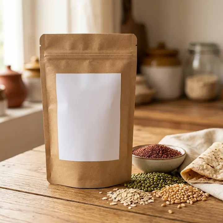 The Growing-Kids Blend — a Graine pouch with its grains